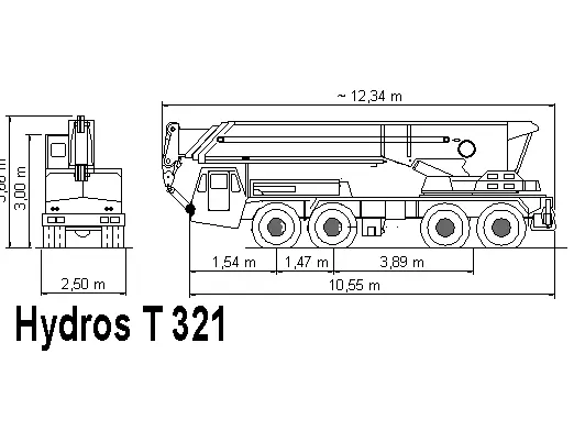 Wynajem żurawia samojezdnego Hydros T321